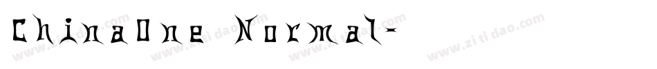 ChinaOne Normal字体转换